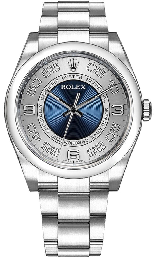 Rolex Oyster Perpetual 36 Blue & Silver Dial Watch 116000