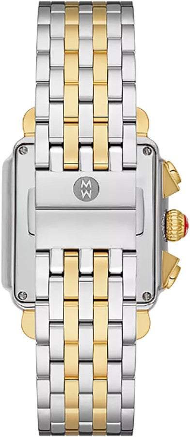 Michele Deco Two-Tone 18K Gold Diamond Dial Women's Watch MWW06A000779
