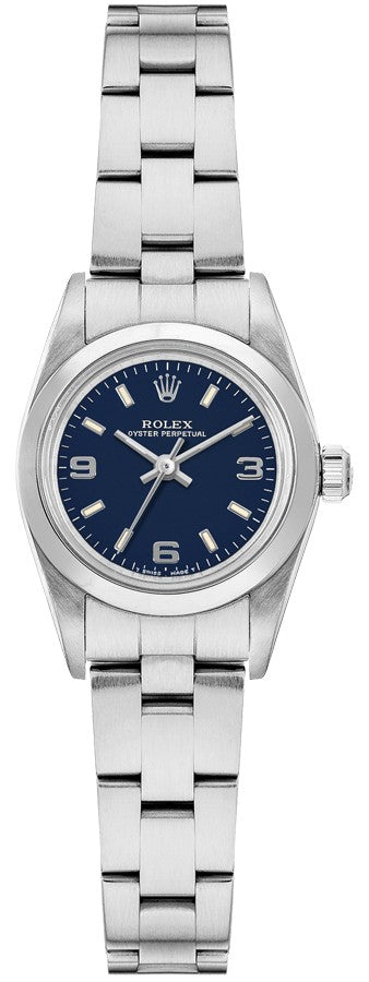 Rolex Oyster Perpetual 24 Blue Dial Women's Watch 76080