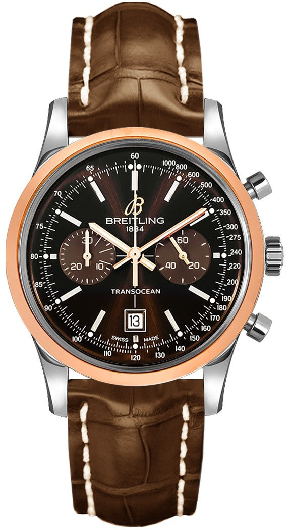 Breitling Transocean Chronograph 38 Brown Dial Men's Watch U4131012/Q600-725P