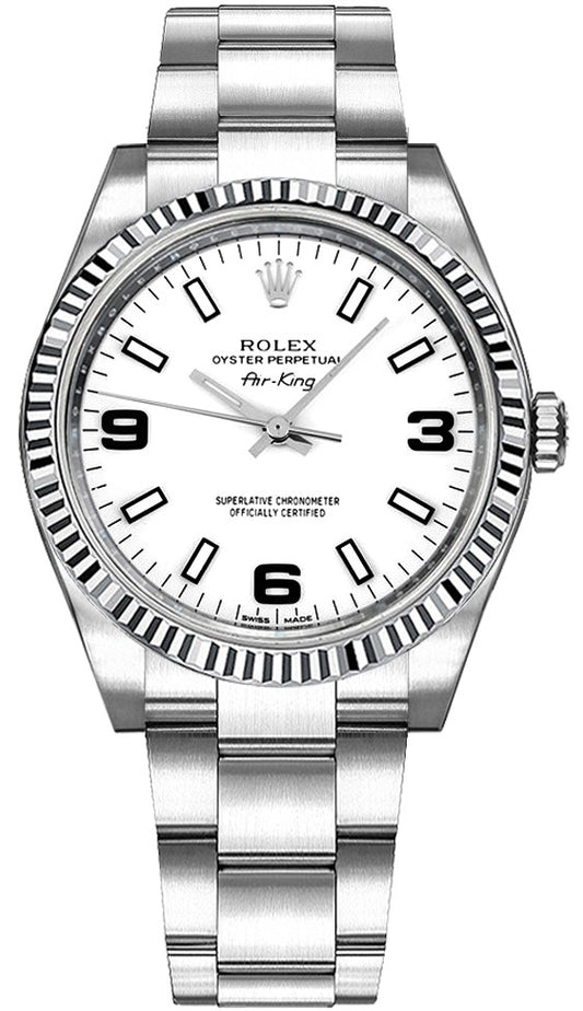 Rolex Oyster Perpetual Air-King White Dial Watch 114234