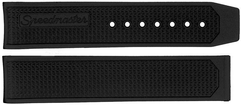 Omega Speedmaster Racing 19mm Black Rubber Strap 98000416