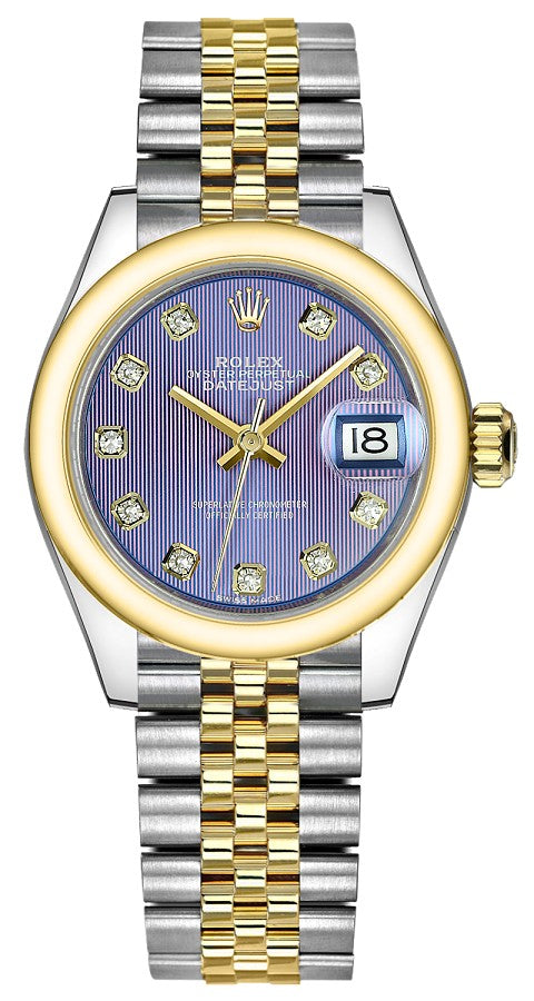 Rolex Lady-Datejust 28 Diamond Gold & Steel Watch 279163