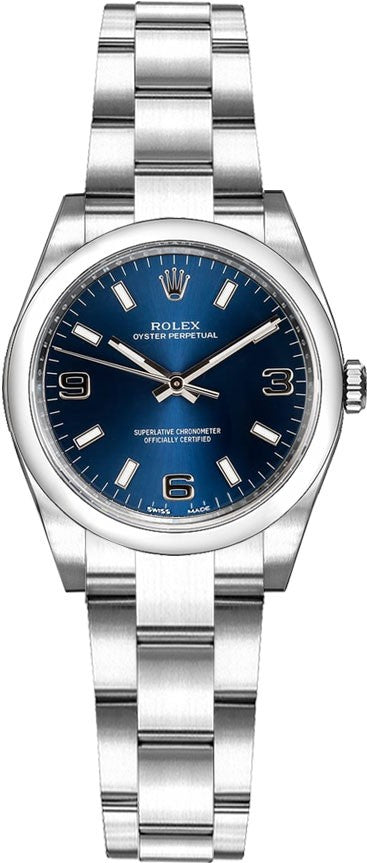 Rolex Oyster Perpetual 26 Blue Dial Women's Watch 176200