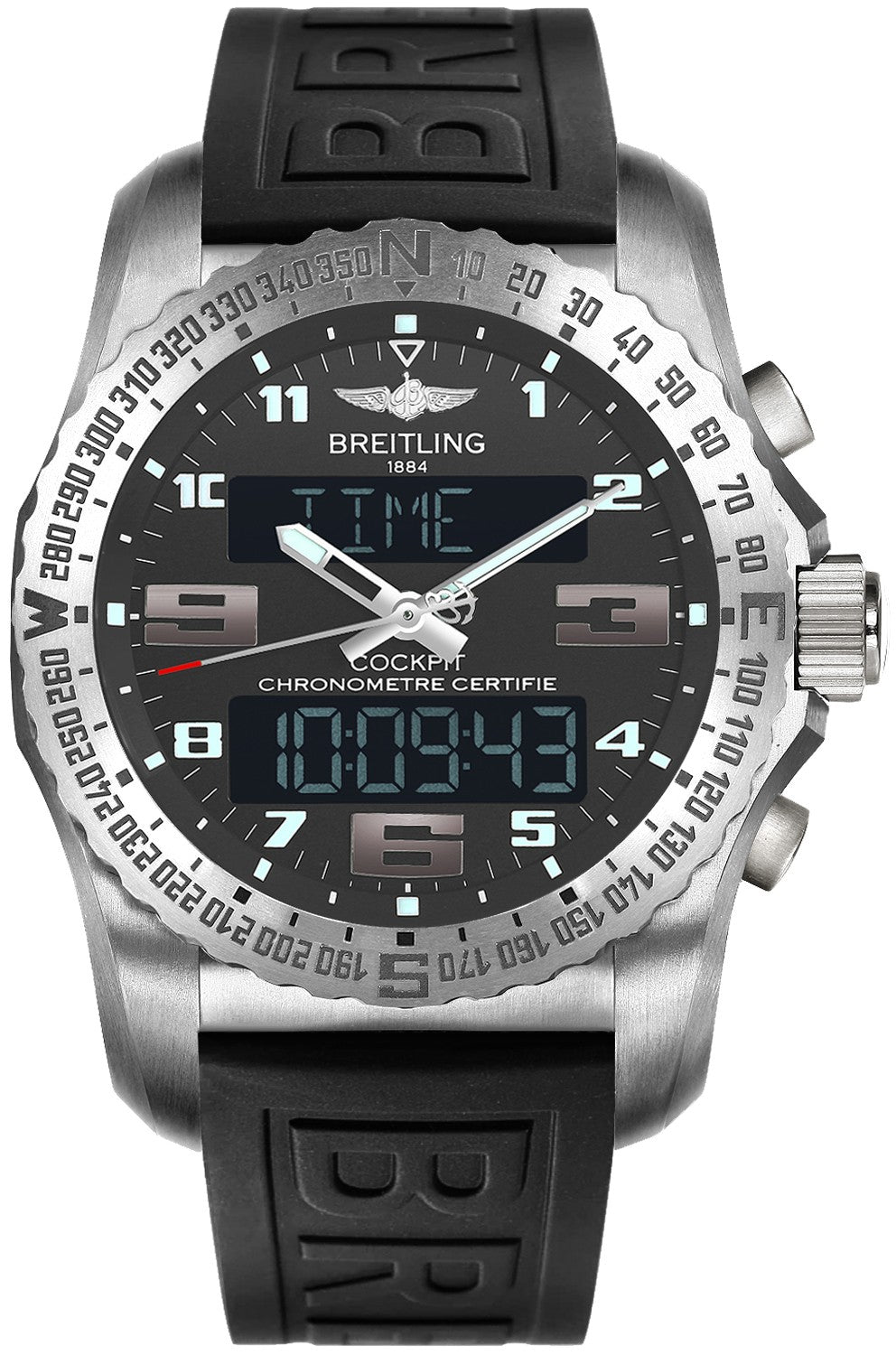 Breitling Cockpit B50 EB5010B1/M532-155S Mens Quartz GMT Watch