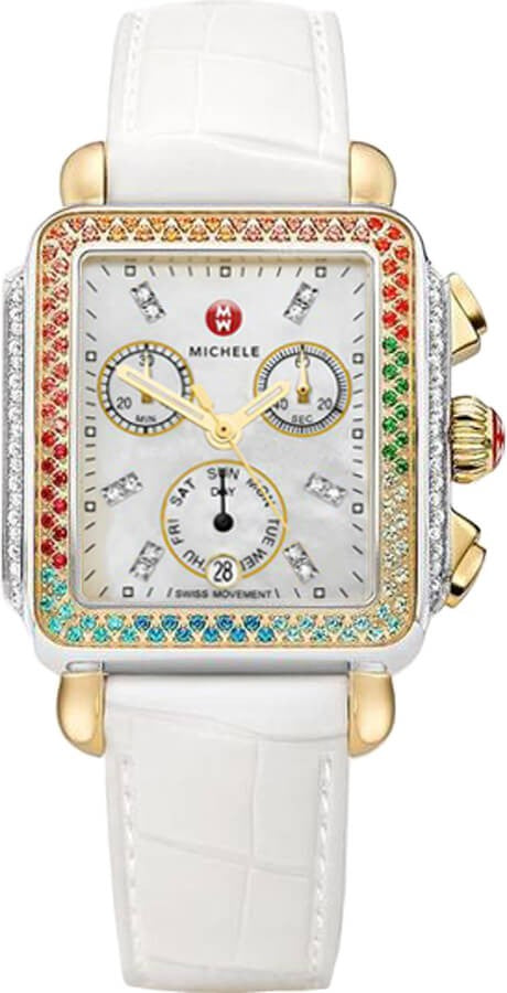 Michele Deco Carousel Two-Tone Diamond Women's Watch MWW06P000297