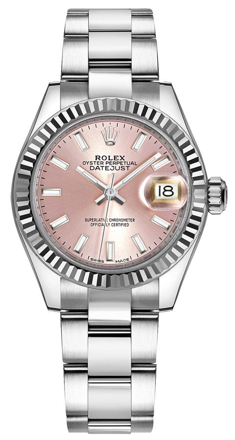 Rolex Lady-Datejust 28 Pink Dial Oyster Bracelet Watch 279174-0002