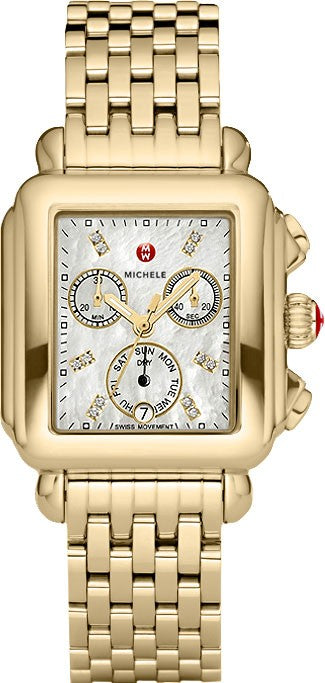 Michele Deco Diamond Gold Women's Watch MWW06P000016