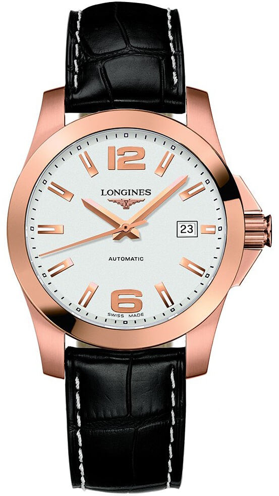 Longines Conquest 18k Rose Gold Men's Watch L3.676.8.76.3