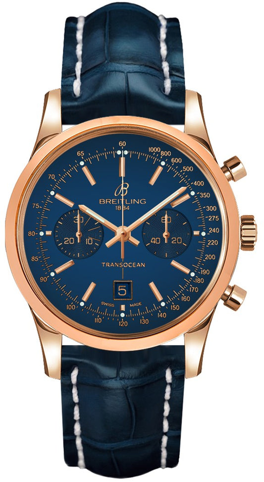 Breitling Transocean Chronograph Rose Gold Watch R4131012/C863-718P