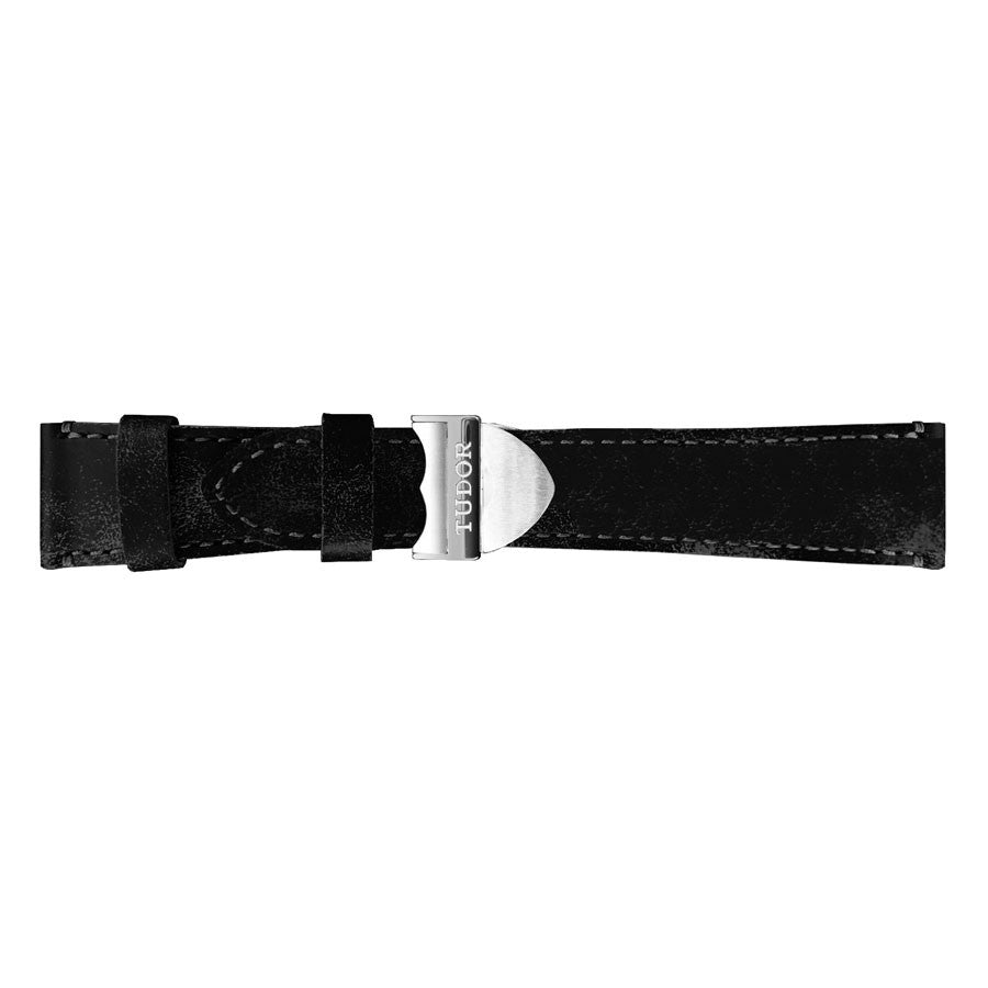 Tudor Aged Black Leather Strap T0002