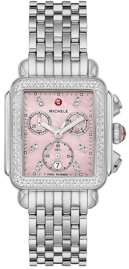 Michele Deco Diamond Stainless Steel Women's Watch MWW06A000784