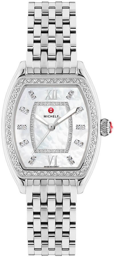 Michele Releve MOP Diamond Steel Women's Watch MWW19B000001