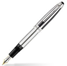 MontBlanc Meisterstuck Solitaire Silver Fibre Guilloche Fountain Pen 35992