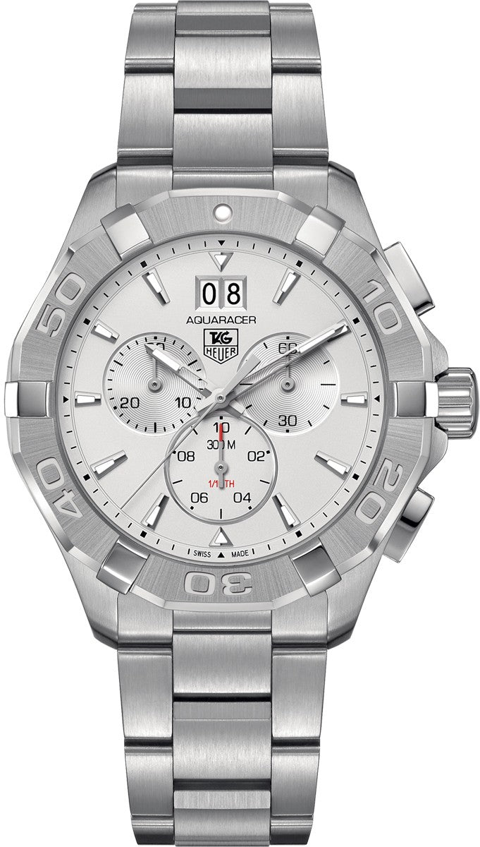 Tag Heuer Aquaracer Silver Dial Chronograph Men's Watch CAY1111.BA0925