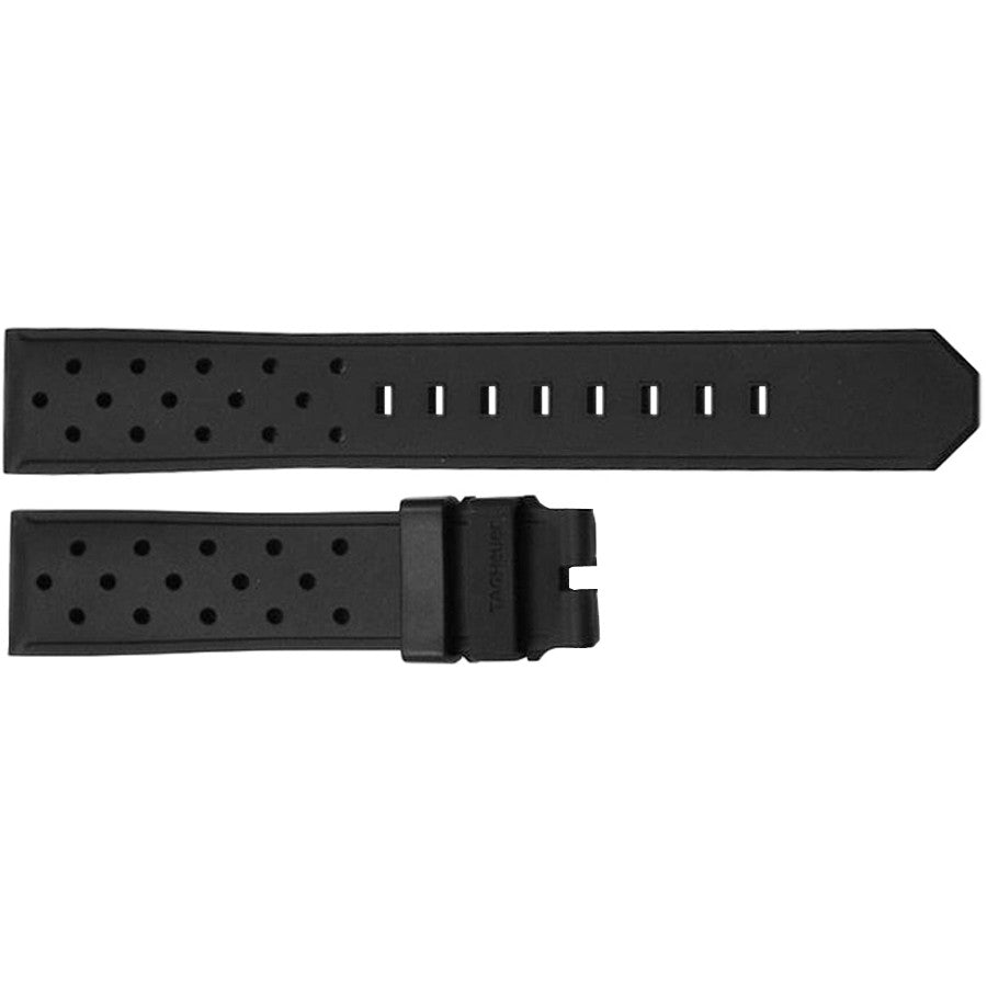 Tag Heuer Formula 1 21mm Inlet Black Rubber Perforated Strap FT8024