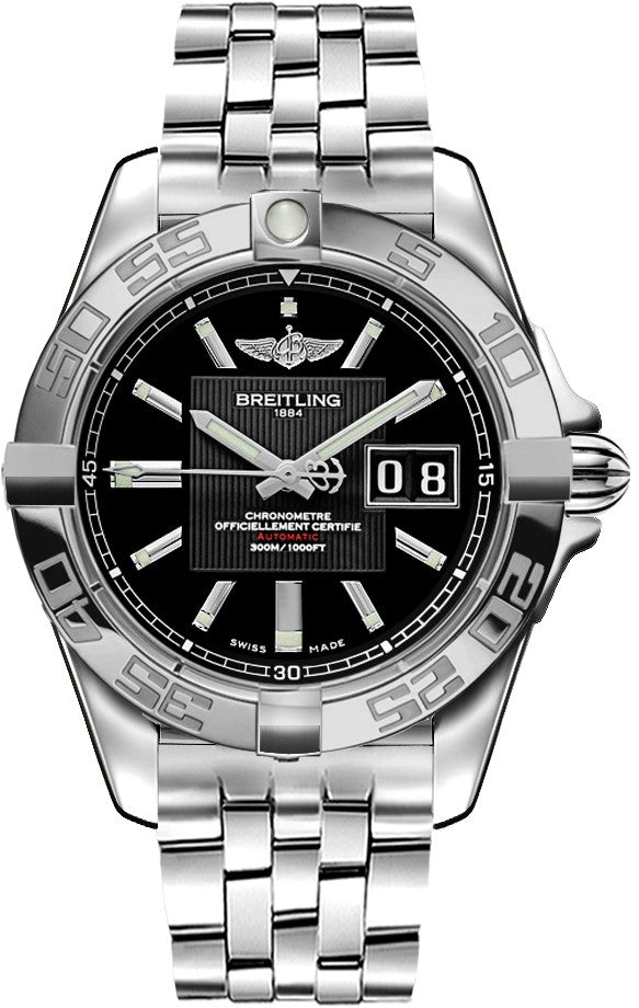 Breitling Galactic 41 Black Dial Men's Watch A49350L2/BA07-366A