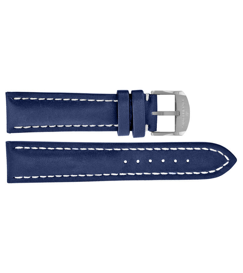 Breitling 22mm Blue Leather Strap 105X