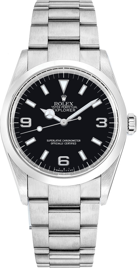 Rolex Explorer Black Dial 36mm Steel Unisex Watch 114270-0001