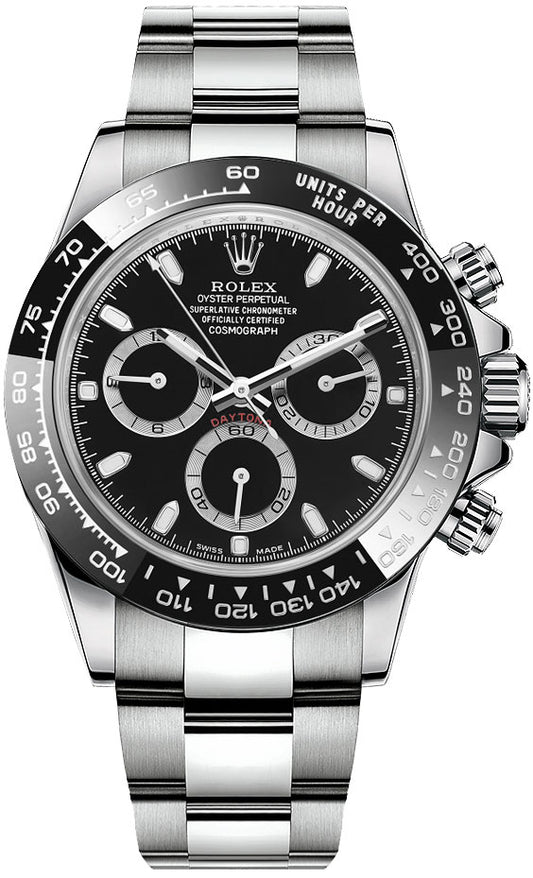 Rolex Cosmograph Daytona Oystersteel Black Dial Men's Watch 116500LN-0002