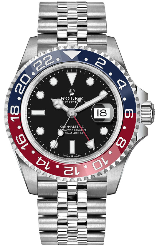 Rolex GMT-Master II Pepsi Oystersteel Jubilee Men's Watch 126710BLRO-0001
