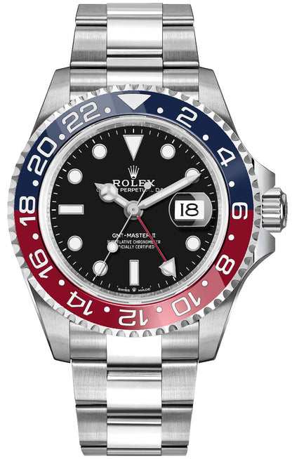 Rolex GMT-Master II Pepsi Black Dial Men's Luxury Watch 126710BLRO-0002