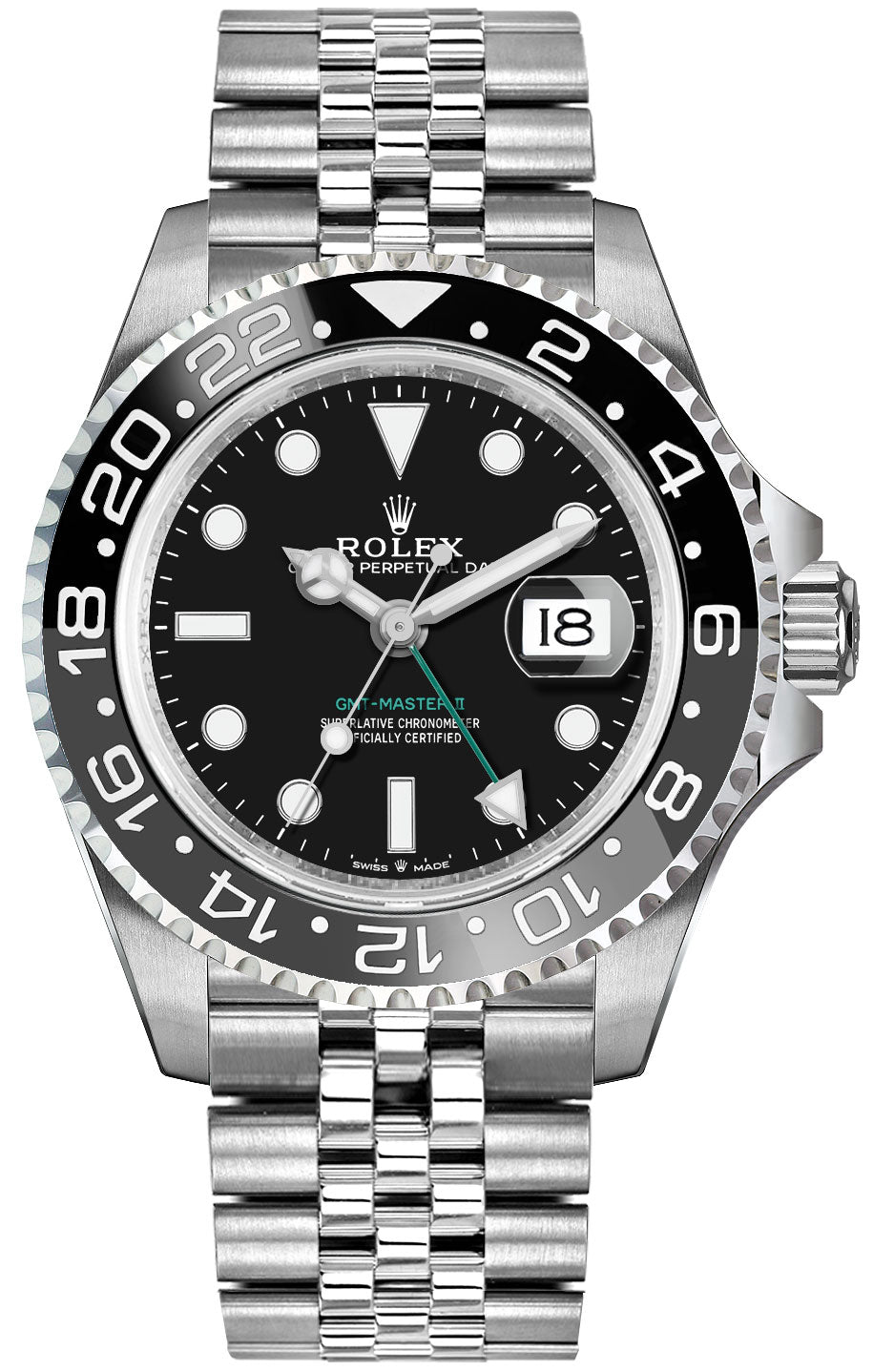 Rolex GMT-Master II Steel Jubilee Bracelet Men's Watch 126710GRNR-0003