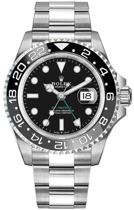 Rolex GMT-Master II Black & Grey Ceramic Bezel Men's Watch 126710GRNR-0004