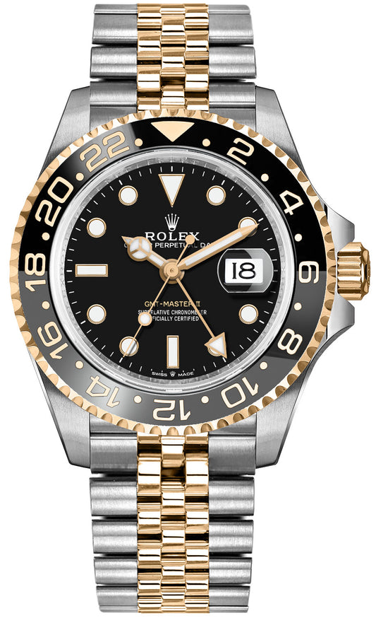 Rolex GMT-Master II Yellow Gold & Steel Men's Watch 126713GRNR-0001