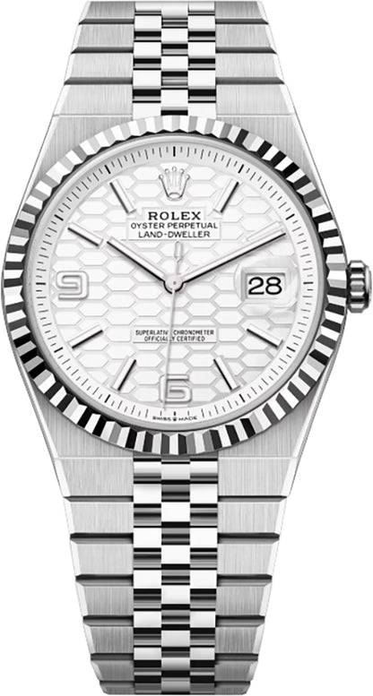 Rolex Land-Dweller 40 Fluted Bezel Jubilee Bracelet Men's Watch 127334-0001