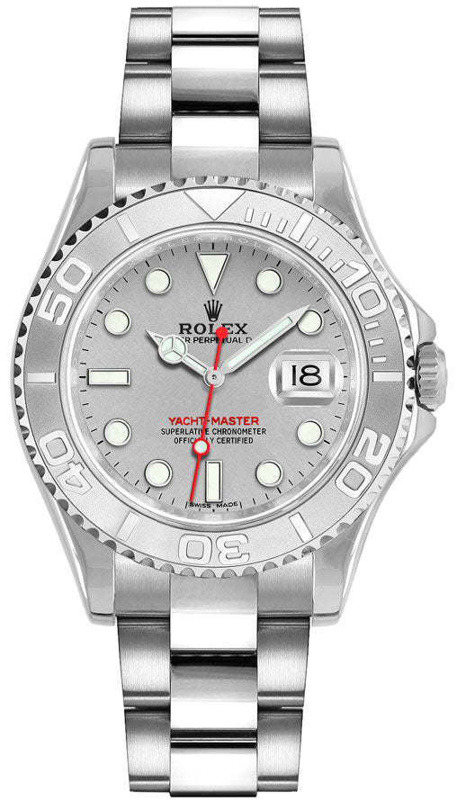 Rolex Yacht-Master 35 Platinum Bezel Women's Watch 168622