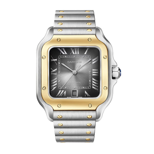 Cartier Santos De Cartier Anthracite Grey Dial Men's Watch W2SA0030