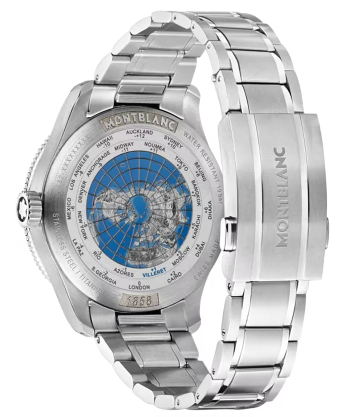 MontBlanc 1858 GMT Automatic Blue Dial Men's Watch 129616
