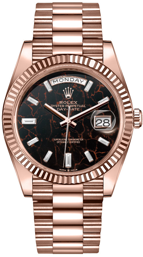 Rolex Day-Date 40 Eisenkiesel Dial Diamonds Men's Watch 228235-0045