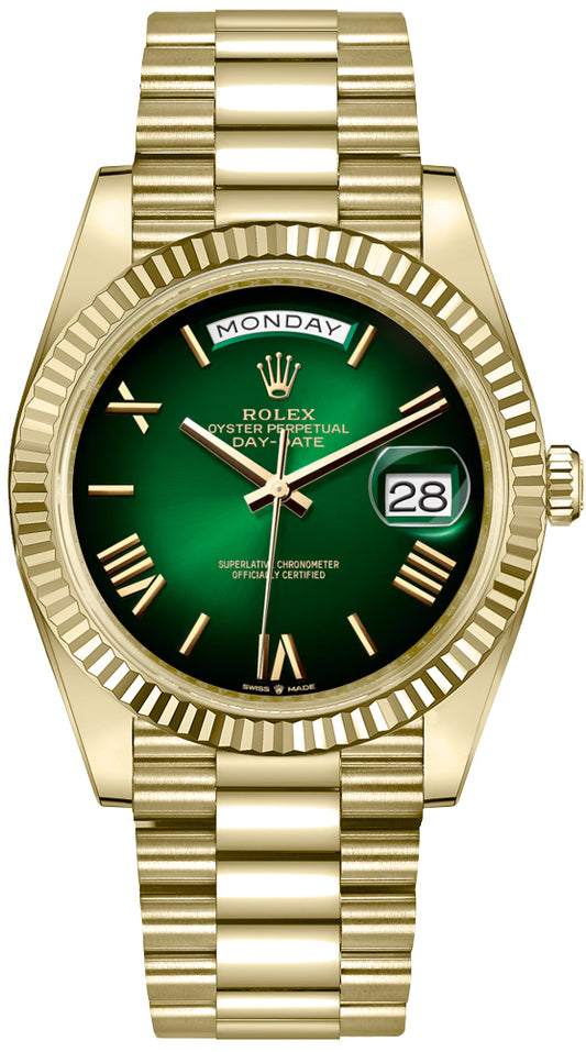 Rolex Day-Date 40 Fluted Bezel President Bracelet Men's Watch 228238-0069