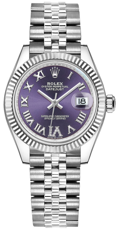 Rolex Datejust 31 Purple Dial Jubilee Bracelet Women's Watch 278274-0026