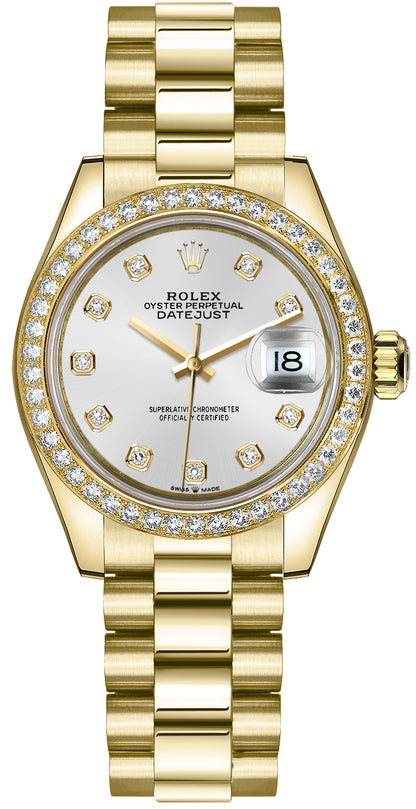 Rolex Datejust 31 Silver Diamond Dial Women's Watch 278288RBR-0028