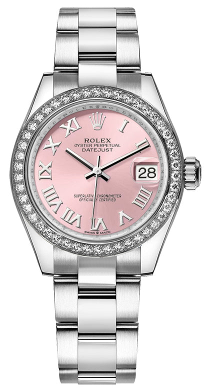 Rolex Datejust 31 White Gold Bezel Diamonds Women's Watch 278384RBR-0023