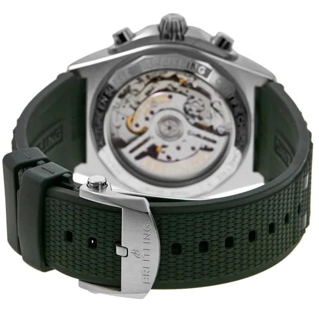 Breitling Chronomat B01 42 Green Rubber Strap Men's Watch AB0134101L2S1