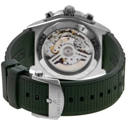 Breitling Chronomat B01 42 Green Rubber Strap Men's Watch AB0134101L2S1