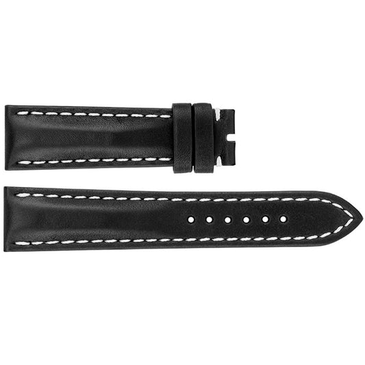 Breitling 21mm Inlet Black Leather OEM Watch Strap 493X