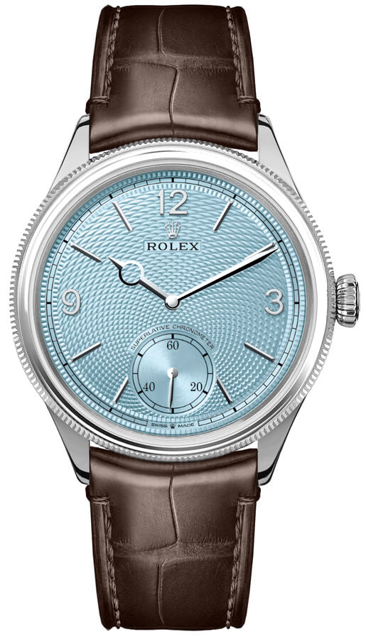 Rolex 1908 Ice Blue Dial 39mm Platinum Men's Watch 52506-0002