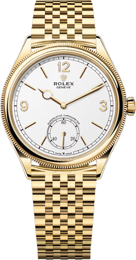 Rolex 1908 Intense White Dial 18k Yellow Gold Men's Watch 52508-0008