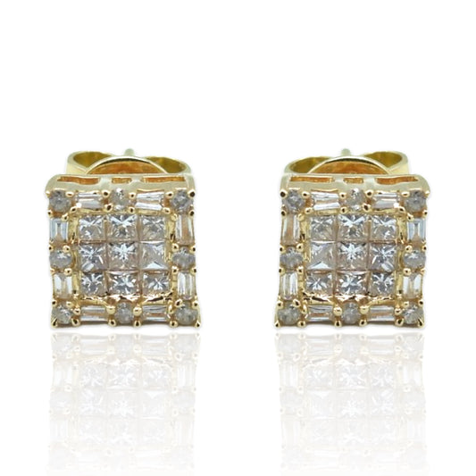 18K Yellow Gold Diamond Stud Earrings (.52 Ct. Tw.)