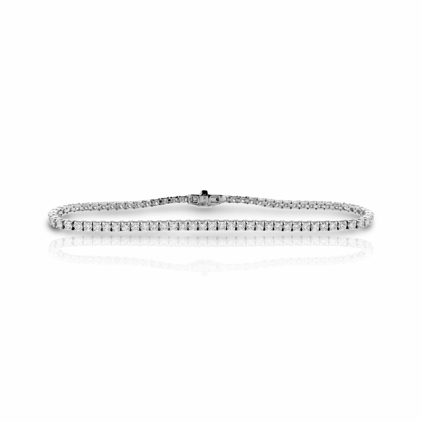 18K White Gold Diamond Tennis Bracelet (3.36 Ct. Tw.)