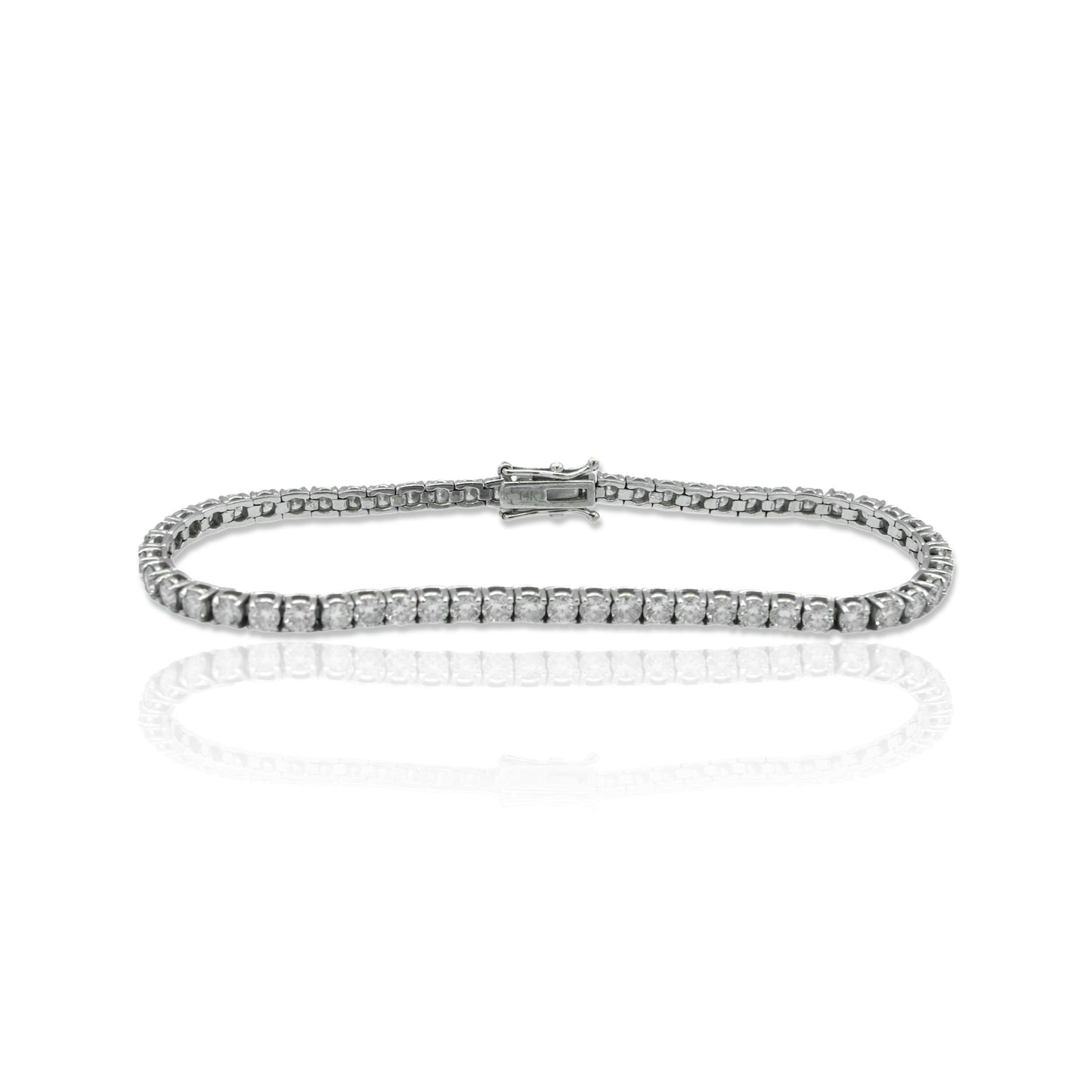 14K White Gold Diamond Tennis Bracelet (5.40 Ct. Tw.)