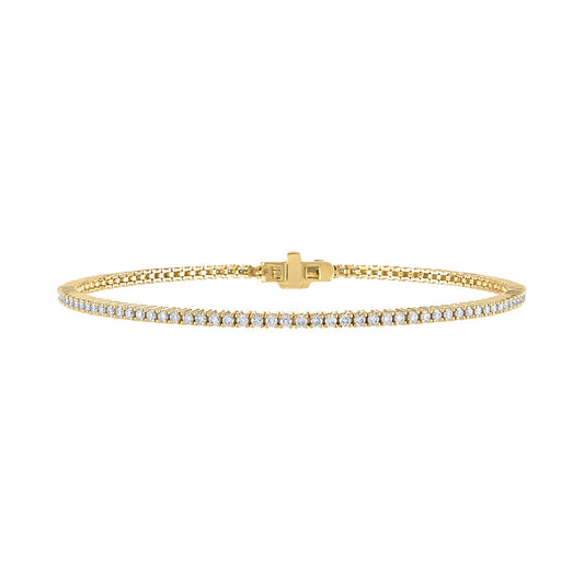 18K Yellow Gold Diamond Tennis Bracelet (3.54 Ct. Tw.)
