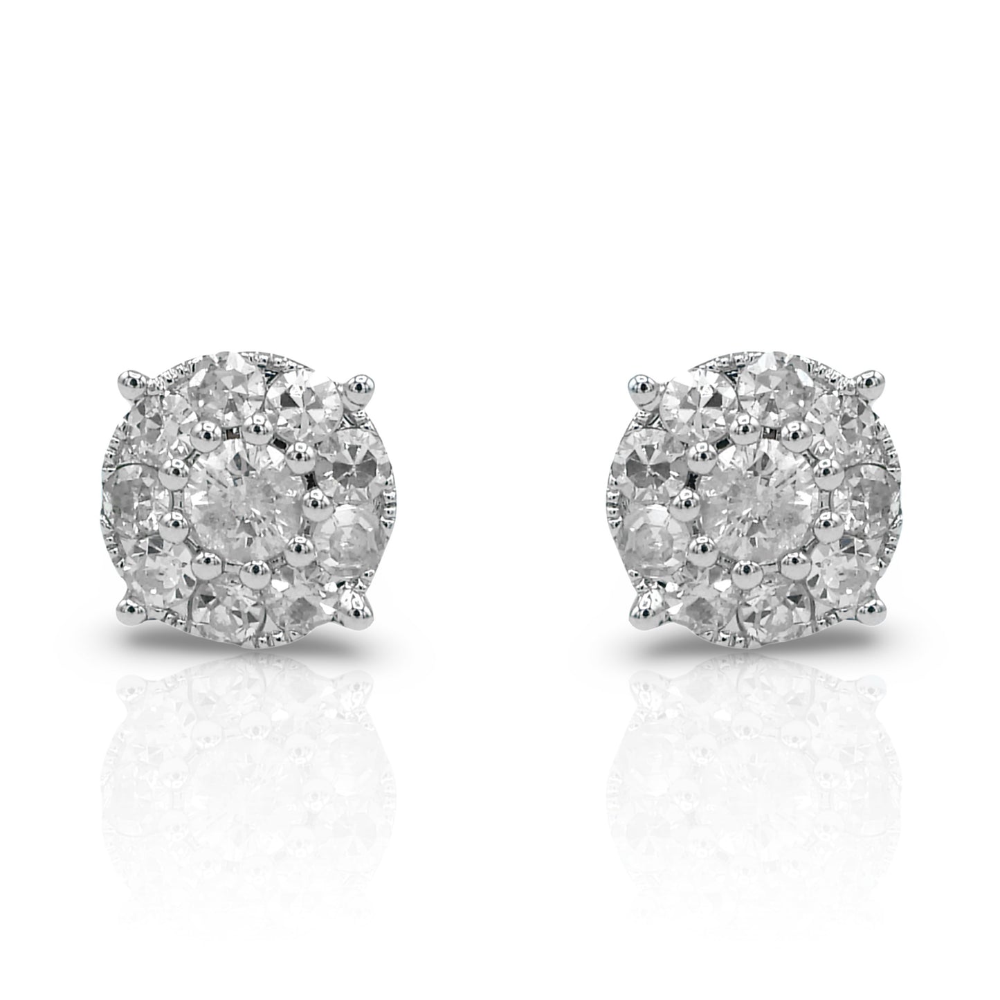 14K White Gold Diamond Stud Earrings (1.25 Ct. Tw.)