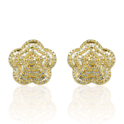 14K Yellow Gold Diamond Earrings (1.10 Ct. Tw.)