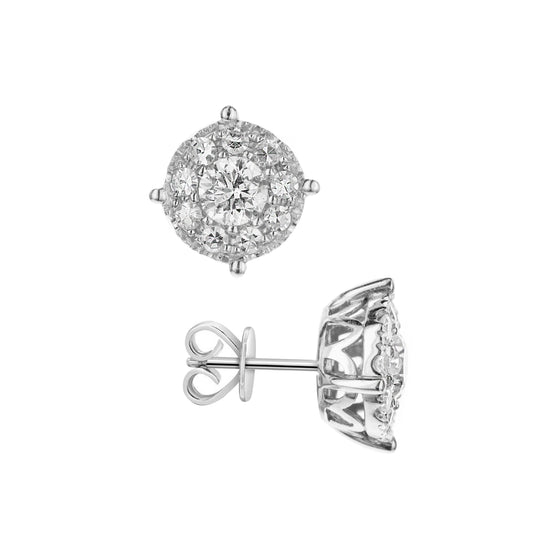 14K White Gold Diamond Stud Earrings (.42 Ct. Tw.)